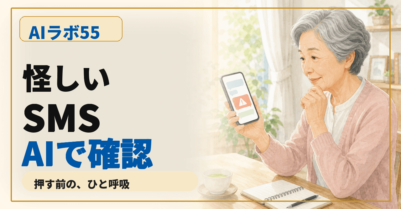 届いた怪しいメール・SMSをAIに「これ本物？」と相談する｜あわてて押す前のひと呼吸のアイキャッチ画像